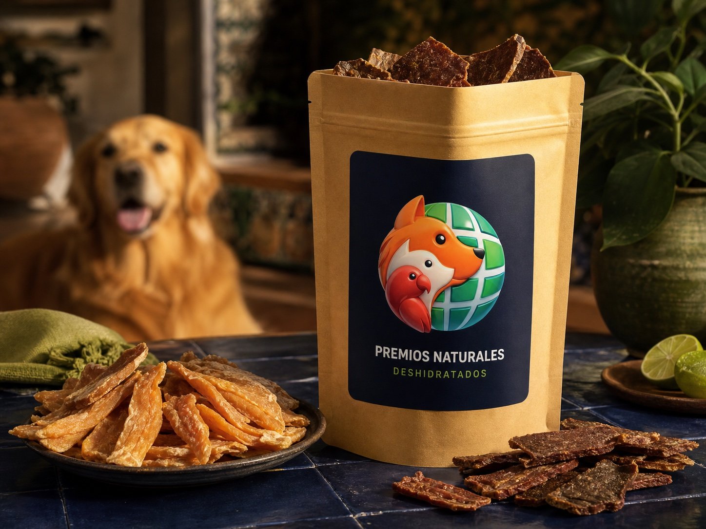 Bolsa Crazy World Pets con premios naturales deshidratados