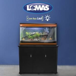 KIT ACUARIO DURALUMIN ALTO C/LUZ LED 200 L (81 X 36 X 64 CM)