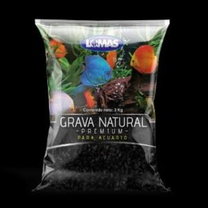 GRAVA P/ACUARIO MARMOL NEGRO OBSIDIANA 3 KG