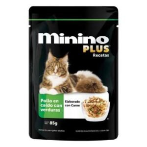 Minino Plus Sobre Pollo en Caldo con Verduras 85 g