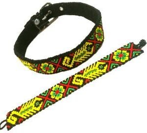 CORREA CON COLLAR HUICHOL M
