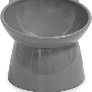 PLATO ELEVADO DE PLASTICO P/GATO GRIS