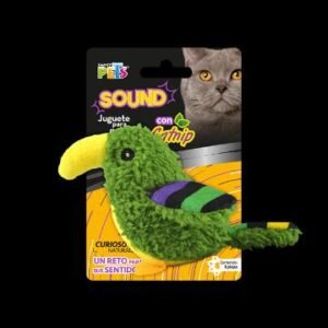 JUGUETE LORO VERDE SOUND C/CATNIP