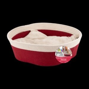 CANASTA DE TELA P/MASCOTA ROJO RUBI