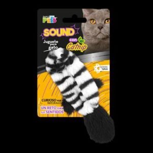 JUGUETE SKIN CEBRA SOUND C/CATNIP