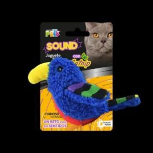 JUGUETE LORO AZUL SOUND C/CATNIP