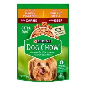 DOG CHOW SOBRE MINI ADULTOS CON CARNE 100 G